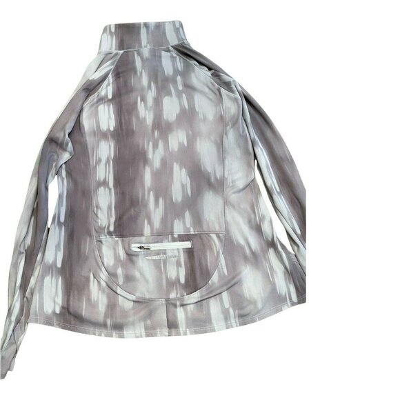 Under Armour Womens Fitted Cold Gear Gray and White 1/4 zip Pullover XL Shirt - Picture 7 of 8